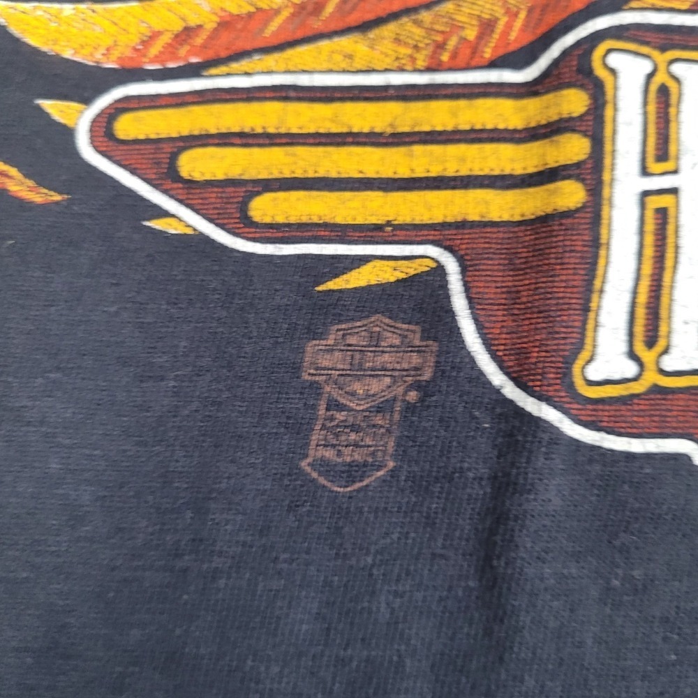 Vintage 1986 Single Stitch Harley Davidson #1 Most Wanted Men's Graphic T Sz Lg - Picture 9 of 9